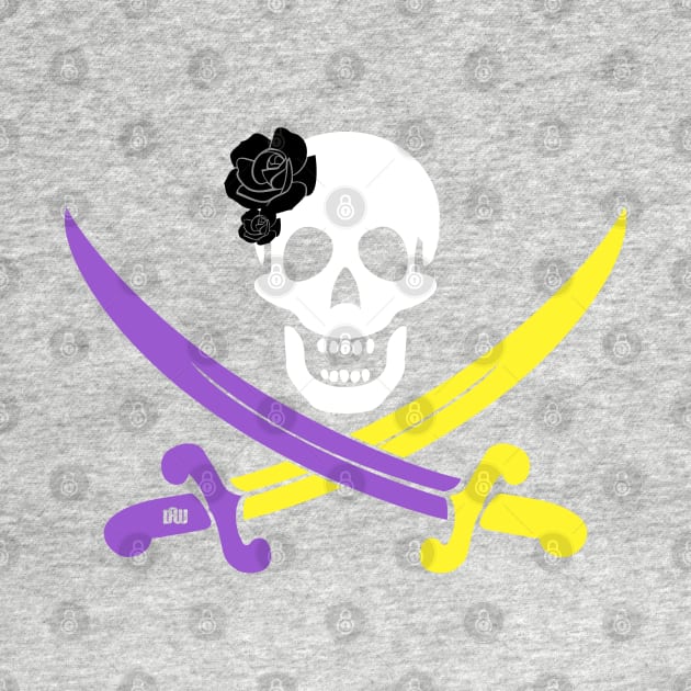 Non-Binary Pride Jolly Roger! by Daniela A. Wolfe Designs